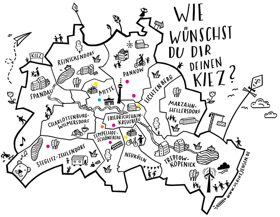 Ulrike Jensen - Stadtplan Karten Illustration