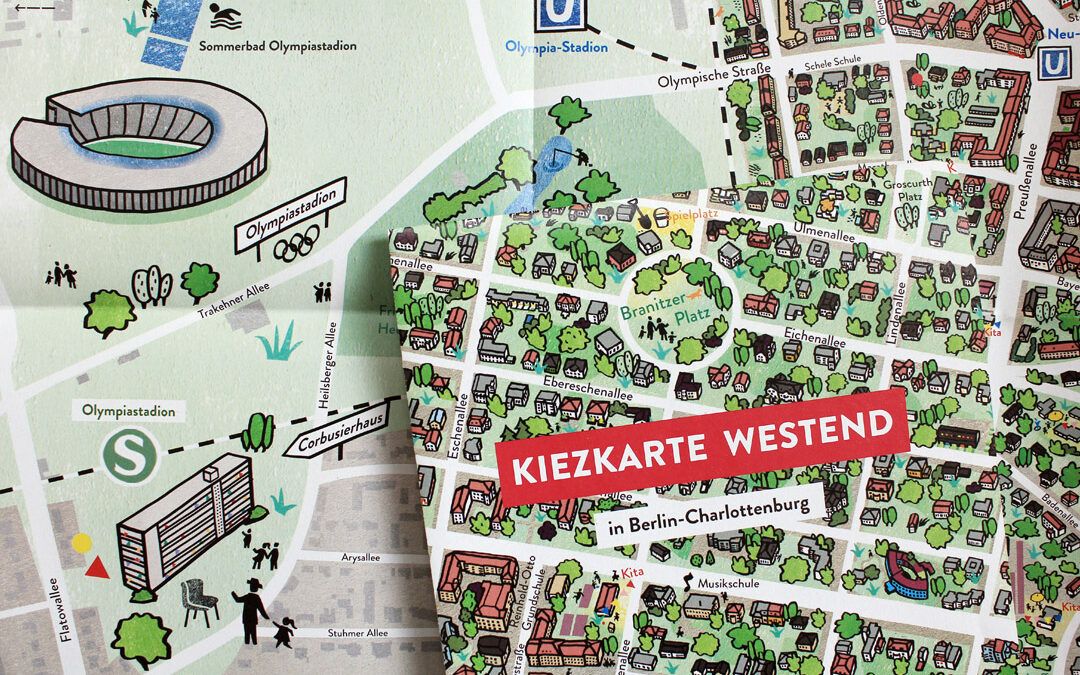 Illustration Kiezkarte Berlin-Westend