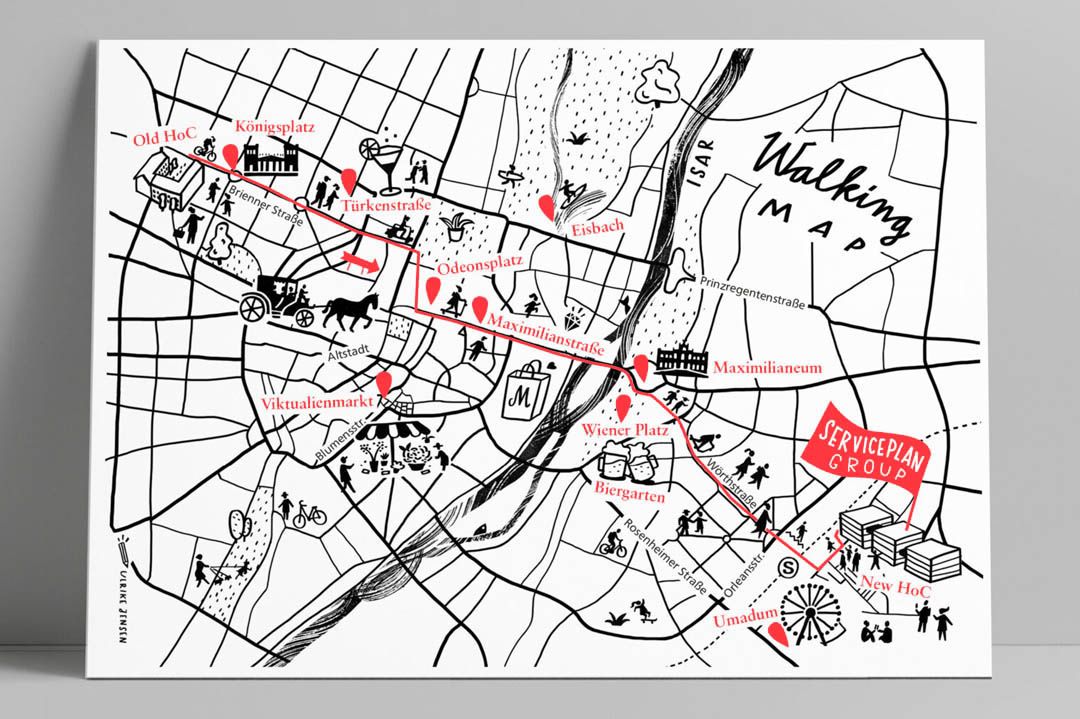 Ulrike Jensen - Projekt Illustrierte Stadtkarte - München